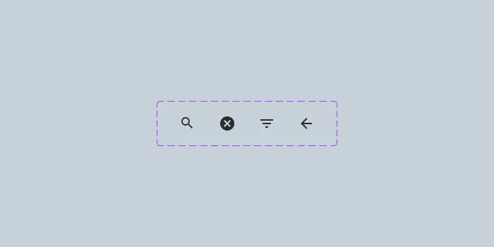 iconos de la barra de búsqueda
