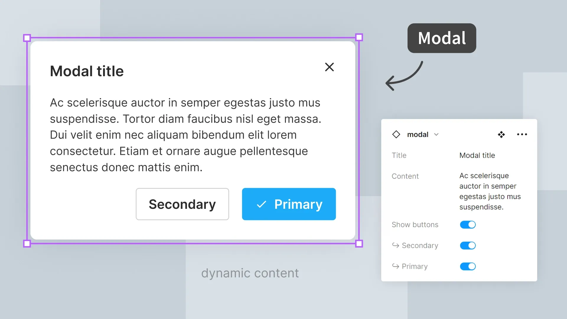 componente modal figma