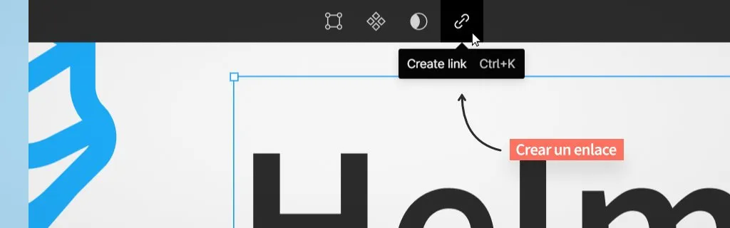 crear un link en los diseños de figma