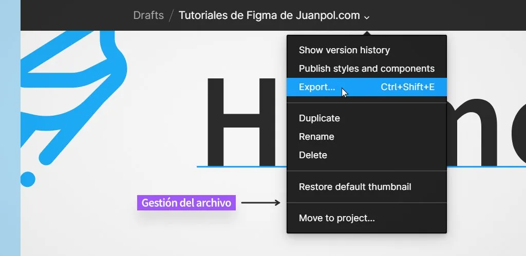 administrar archivos y diseños