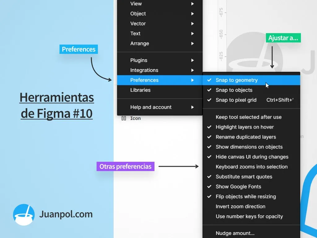 menu preferences de figma
