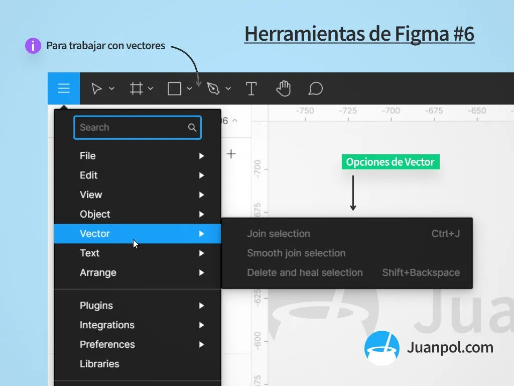 menu vector herramientas figma