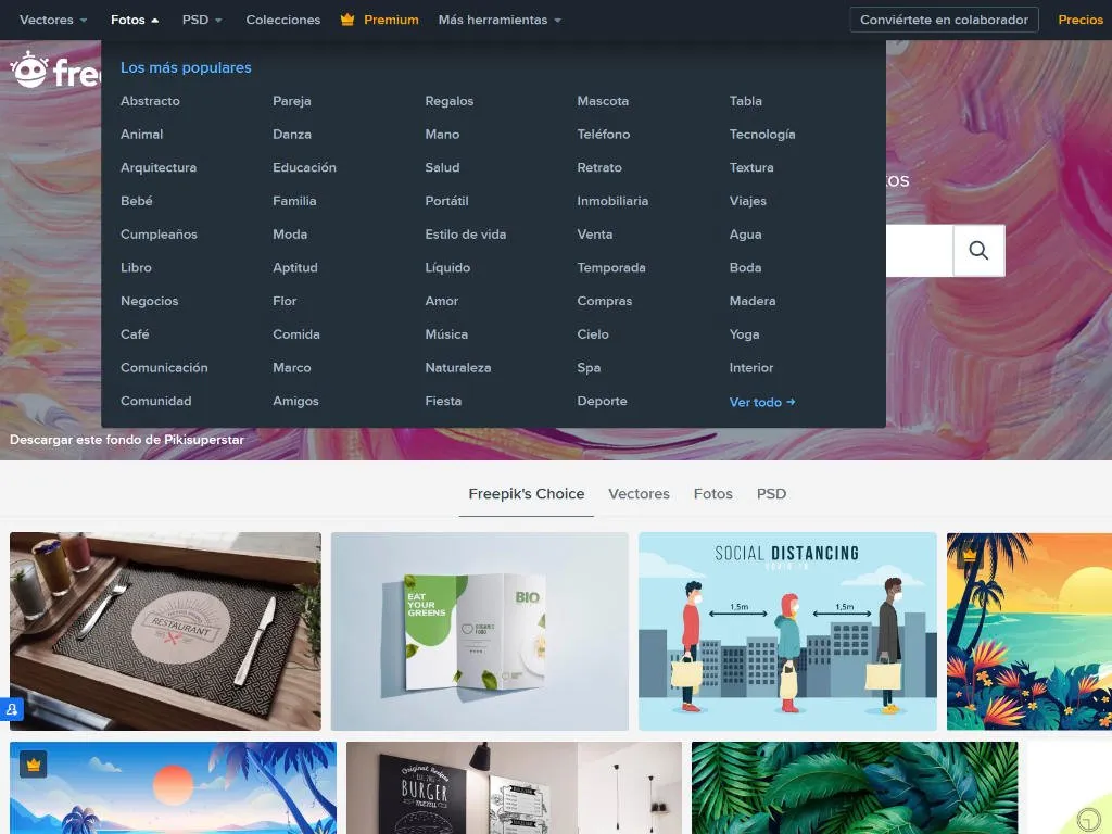 sitio web de freepik