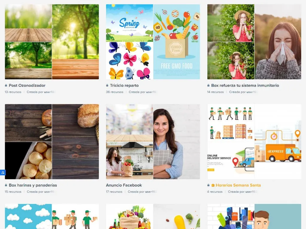 lista de colecciones privadas de freepik