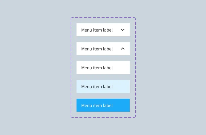 Componente base para crear el menú desplegable